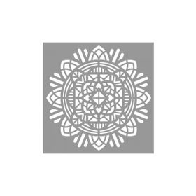 Artikel ST-752 Tribal Mandala Stencil Tasarımı 30x30 cm Kanvas Tablo
