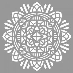 Artikel ST-752 Tribal Mandala Stencil Tasarımı 30x30 cm Kanvas Tablo