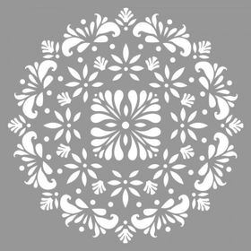 Artikel ST-759 Mandala 33 Stencil Tasarımı 30x30 cm Kanvas Tablo