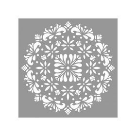 Artikel ST-759 Mandala 33 Stencil Tasarımı 30x30 cm Kanvas Tablo