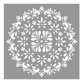 Artikel ST-759 Mandala 33 Stencil Tasarımı 30x30 cm Kanvas Tablo