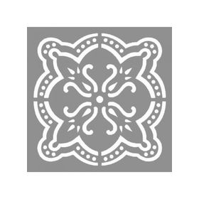 Artikel ST-777 Karo Fleur Stencil Tasarımı 30x30 cm Kanvas Tablo