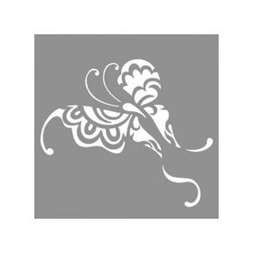 Artikel ST-778 Tribal Kelebek 4 Stencil Tasarımı 30x30 cm Kanvas Tablo