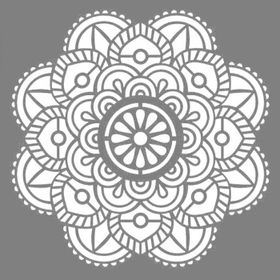 Artikel ST-779 Mandala 35 Stencil Tasarımı 30x30 cm Kanvas Tablo