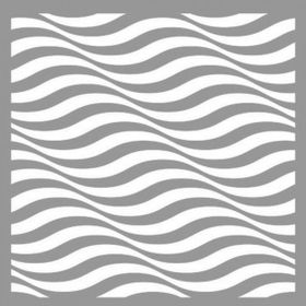 Artikel ST-797 Dalga İlüzyon Stencil Tasarımı 30x30 cm Kanvas Tablo