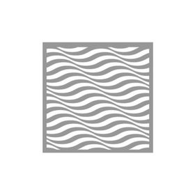Artikel ST-797 Dalga İlüzyon Stencil Tasarımı 30x30 cm Kanvas Tablo