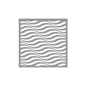 Artikel ST-797 Dalga İlüzyon Stencil Tasarımı 30x30 cm Kanvas Tablo