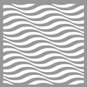 Artikel ST-797 Dalga İlüzyon Stencil Tasarımı 30x30 cm Kanvas Tablo