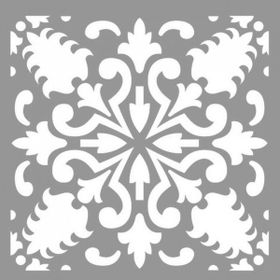 Artikel ST-802 Karo Juniper Stencil Tasarımı 30x30 cm Kanvas Tablo
