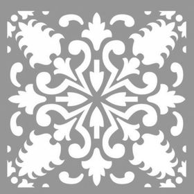 Artikel ST-802 Karo Juniper Stencil Tasarımı 30x30 cm Kanvas Tablo