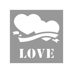 Artikel ST-804 Love and Affection Stencil Tasarımı 30x30 cm Kanvas Tablo