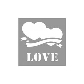 Artikel ST-804 Love and Affection Stencil Tasarımı 30x30 cm Kanvas Tablo