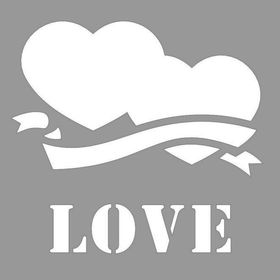 Artikel ST-804 Love and Affection Stencil Tasarımı 30x30 cm Kanvas Tablo