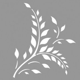 Artikel ST-809 Fern Stencil Tasarımı 30x30 cm Kanvas Tablo