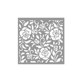 Artikel ST-812 Peony Desen Stencil Tasarımı 30x30 cm Kanvas Tablo