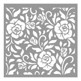 Artikel ST-812 Peony Desen Stencil Tasarımı 30x30 cm Kanvas Tablo