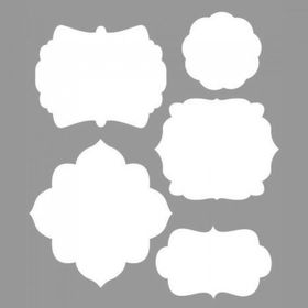 Artikel ST-819 Etiketler Stencil Tasarımı 30x30 cm Kanvas Tablo