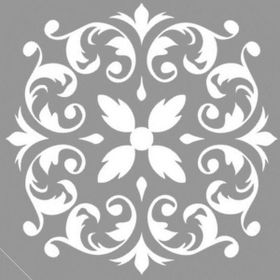 Artikel ST-820 Karo Violet Stencil Tasarımı 30x30 cm Kanvas Tablo