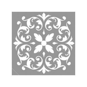 Artikel ST-820 Karo Violet Stencil Tasarımı 30x30 cm Kanvas Tablo