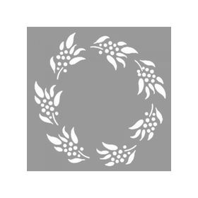 Artikel ST-823 Üzüm Garland Stencil Tasarımı 30x30 cm Kanvas Tablo