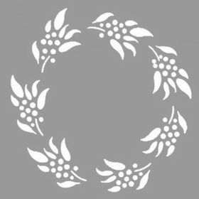 Artikel ST-823 Üzüm Garland Stencil Tasarımı 30x30 cm Kanvas Tablo