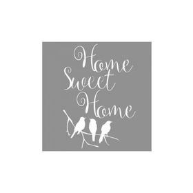 Artikel ST-825 Home Sweet Home Stencil Tasarımı 30x30 cm Kanvas Tablo