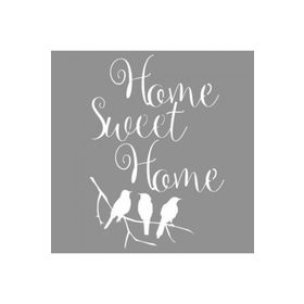Artikel ST-825 Home Sweet Home Stencil Tasarımı 30x30 cm Kanvas Tablo