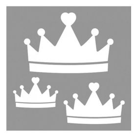 Artikel ST-827 Kraliçe Taçları Stencil Tasarımı 30x30 cm Kanvas Tablo