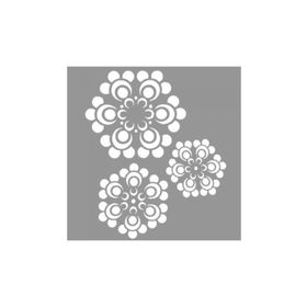 Artikel ST-830 Mandala Kartanesi Stencil Tasarımı 30x30 cm Kanvas Tablo