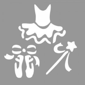 Artikel ST-833 Balerin Giysileri Stencil Tasarımı 30x30 cm Kanvas Tablo