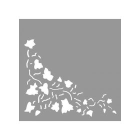 Artikel ST-836 Sarmaşık Köşesi Stencil Tasarımı 30x30 cm Kanvas Tablo