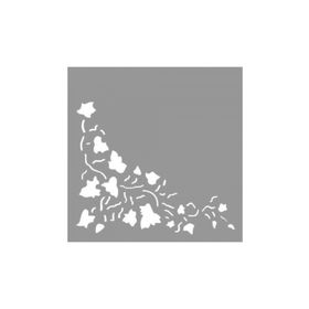 Artikel ST-836 Sarmaşık Köşesi Stencil Tasarımı 30x30 cm Kanvas Tablo