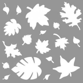 Artikel ST-837 Yaprak Kolaj Stencil Tasarımı 30x30 cm Kanvas Tablo