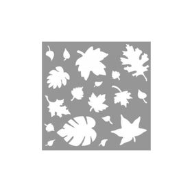 Artikel ST-837 Yaprak Kolaj Stencil Tasarımı 30x30 cm Kanvas Tablo