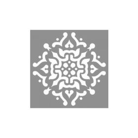 Artikel ST-841 Karo Amaryllis Stencil Tasarımı 30x30 cm Kanvas Tablo
