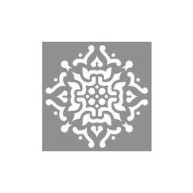 Artikel ST-841 Karo Amaryllis Stencil Tasarımı 30x30 cm Kanvas Tablo