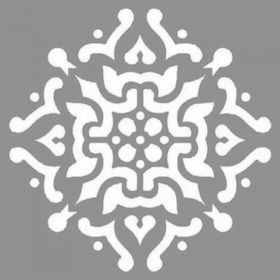 Artikel ST-841 Karo Amaryllis Stencil Tasarımı 30x30 cm Kanvas Tablo