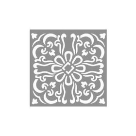 Artikel ST-843 Karo Daisy Stencil Tasarımı 30x30 cm Kanvas Tablo