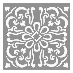 Artikel ST-843 Karo Daisy Stencil Tasarımı 30x30 cm Kanvas Tablo