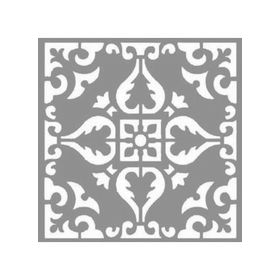 Artikel ST-844 Karo Lavender Stencil Tasarımı 30x30 cm Kanvas Tablo