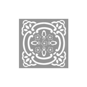Artikel ST-846 Karo Lemon Stencil Tasarımı 30x30 cm Kanvas Tablo