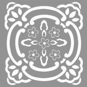Artikel ST-846 Karo Lemon Stencil Tasarımı 30x30 cm Kanvas Tablo