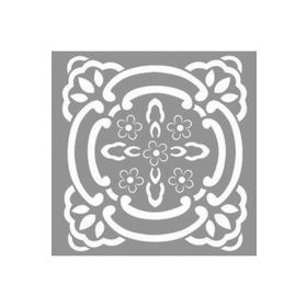 Artikel ST-846 Karo Lemon Stencil Tasarımı 30x30 cm Kanvas Tablo