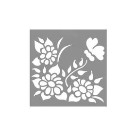 Artikel ST-850 Konan Kelebek Stencil Tasarımı 30x30 cm Kanvas Tablo