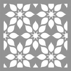 Artikel ST-854 Lily Desen Stencil Tasarımı 30x30 cm Kanvas Tablo