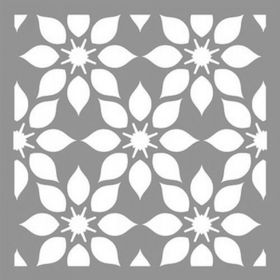 Artikel ST-854 Lily Desen Stencil Tasarımı 30x30 cm Kanvas Tablo