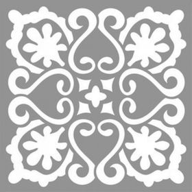 Artikel ST-856 Karo Mint Stencil Tasarımı 30x30 cm Kanvas Tablo
