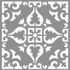 Artikel ST-858 Karo Moss Stencil Tasarımı 30x30 cm Kanvas Tablo
