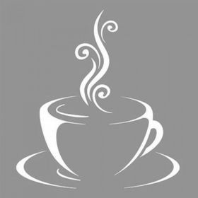 Artikel ST-859 Coffee 2 Stencil Tasarımı 30x30 cm Kanvas Tablo