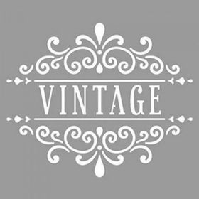 Artikel ST-861 Vintage Floral Desen Stencil Tasarımı 30x30 cm Kanvas Tablo